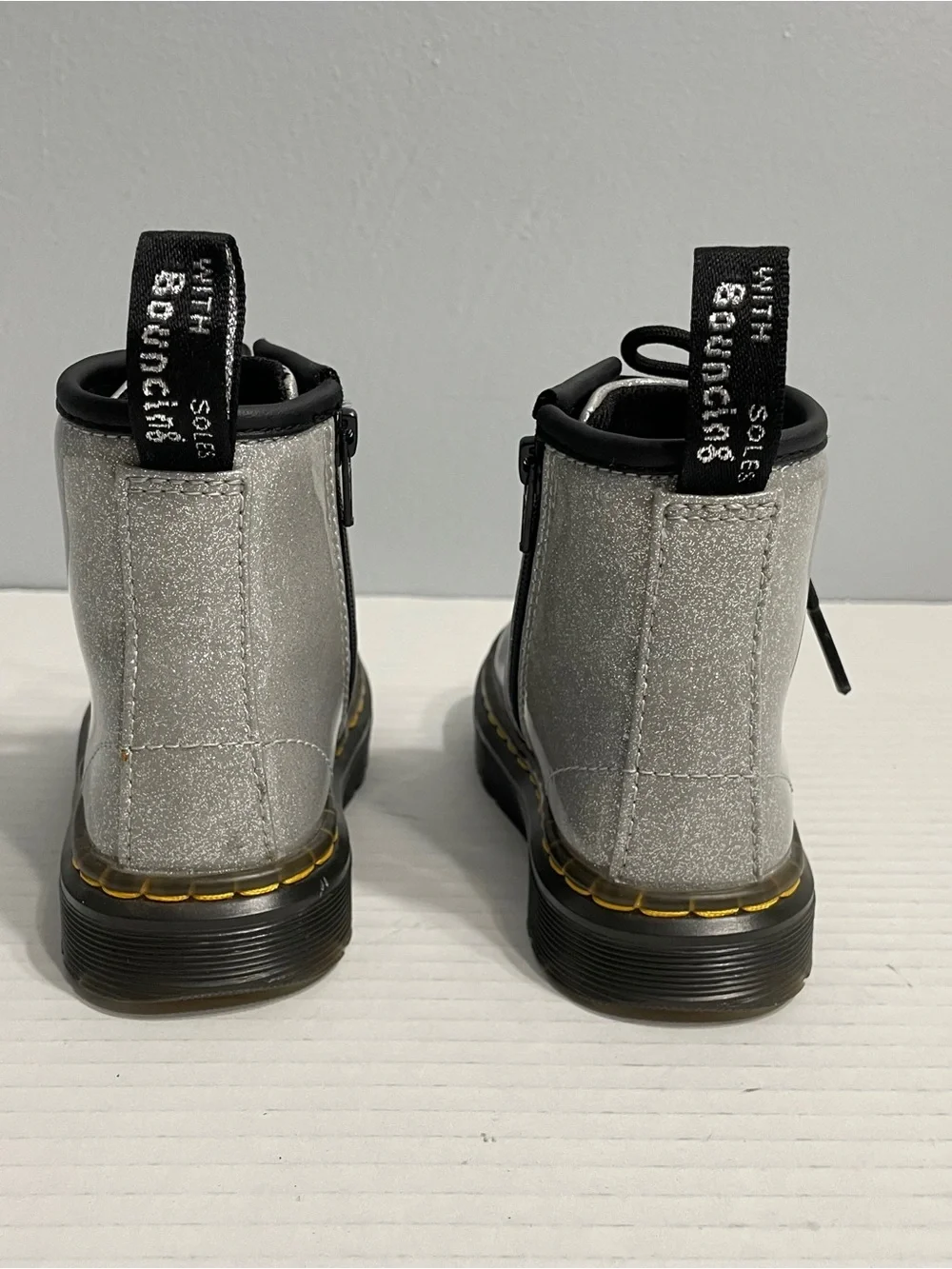 Dr. Martens sparkly silver